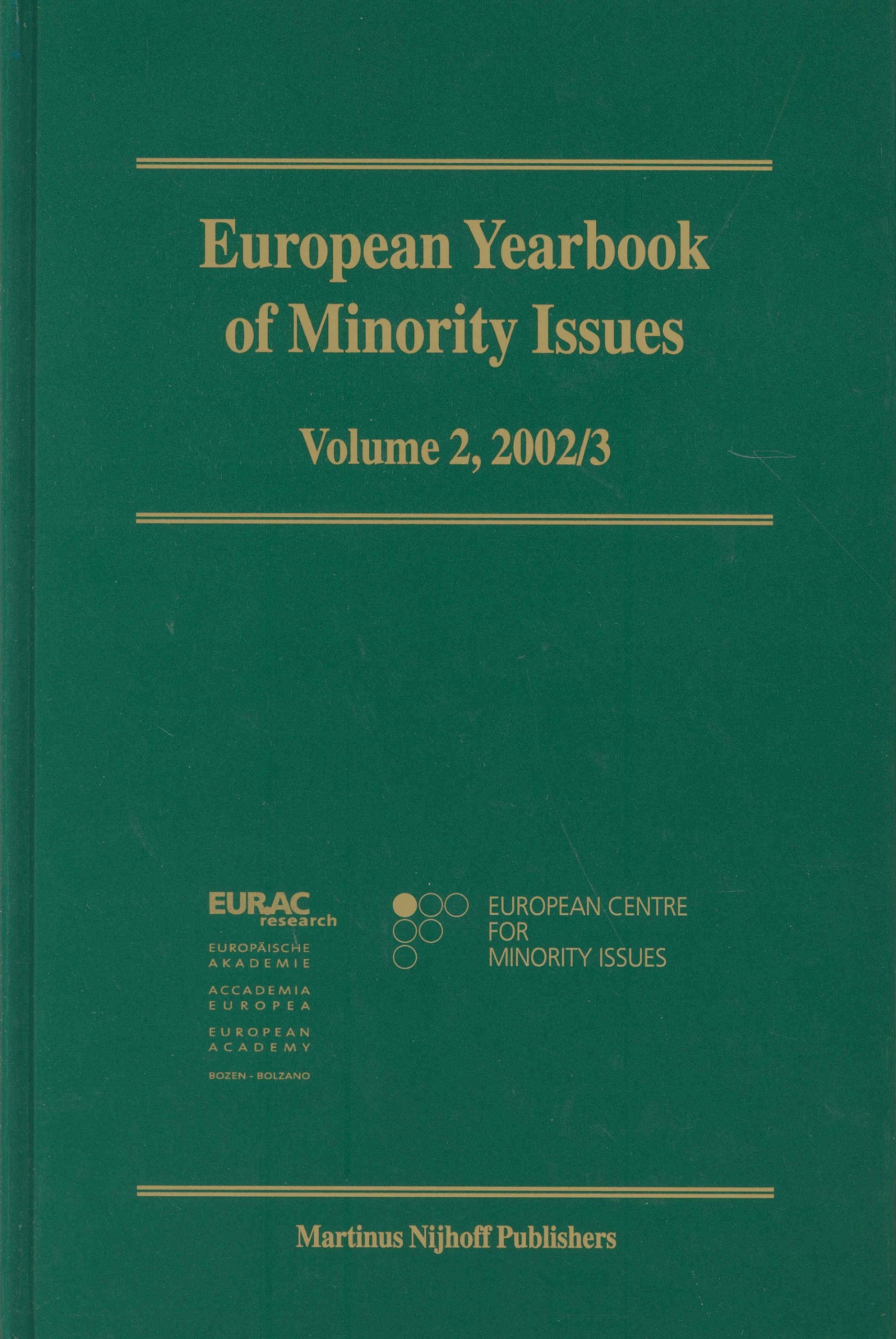 European Yearbook of Minority Issues, Volume 2 (2002/2003) Law