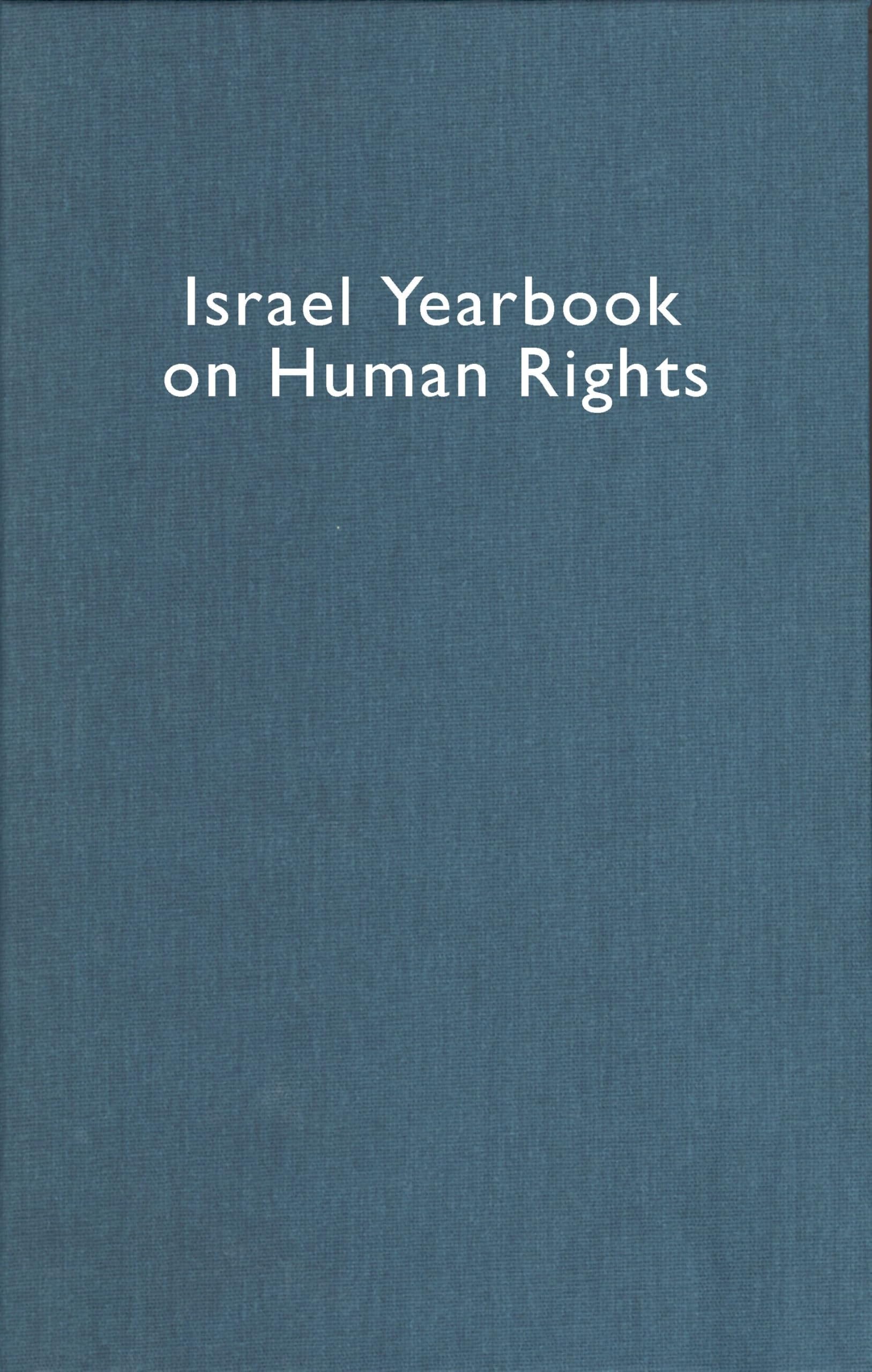 Israel Yearbook on Human Rights book