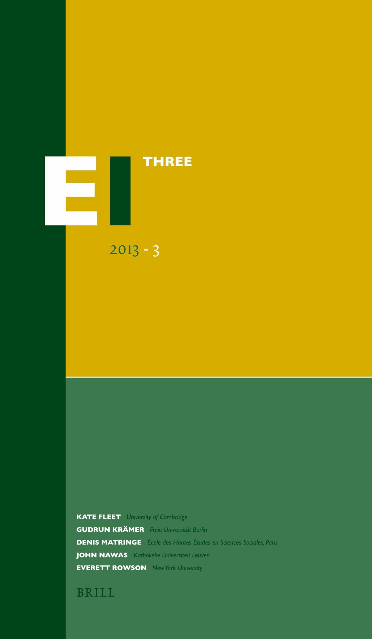 Product Image: Encyclopaedia of Islam - Three 2013-3