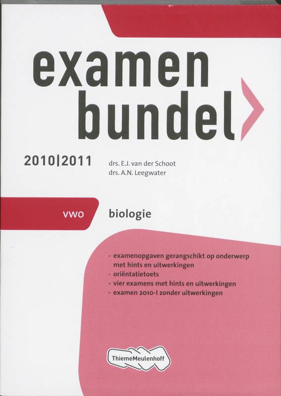 Examenbundel 2010/2011 Vwo Biologie book