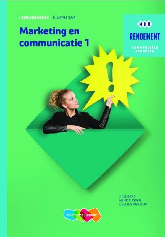Marketing & communicatie Leerwerkboek Niveau 3&4 Deel 1 book