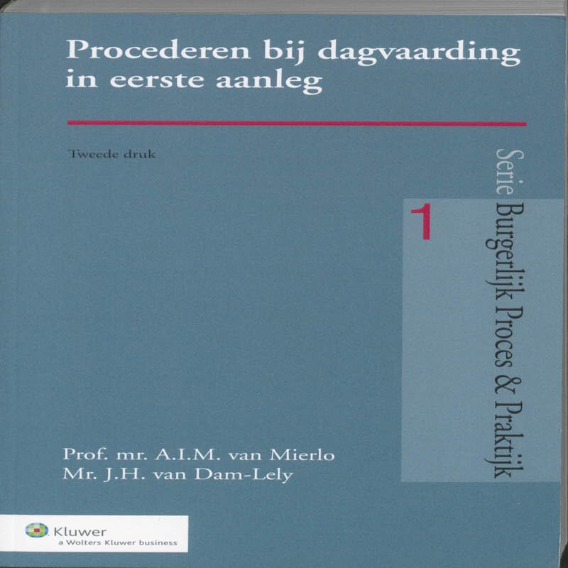 Procederen bij dagvaarding in eerste aanleg book