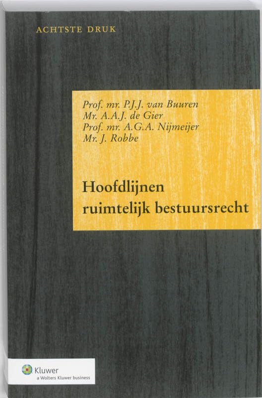Hoofdlijnen ruimtelijk bestuursrecht book