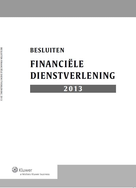 Wetteksten Financiele dienstverlening 2013 book