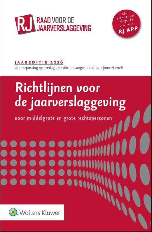 Richtlijnen voor de jaarverslaggeving, middelgrote en grote rechtspersonen 2026 book