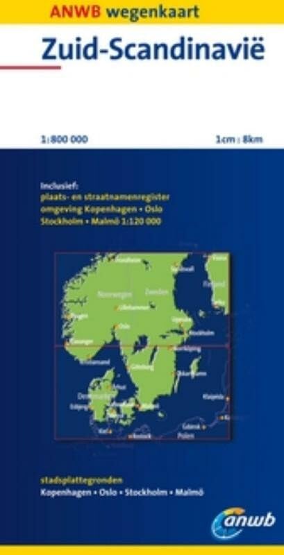 Zuid-Scandinavië: Versie 2009, 1:800.000 book
