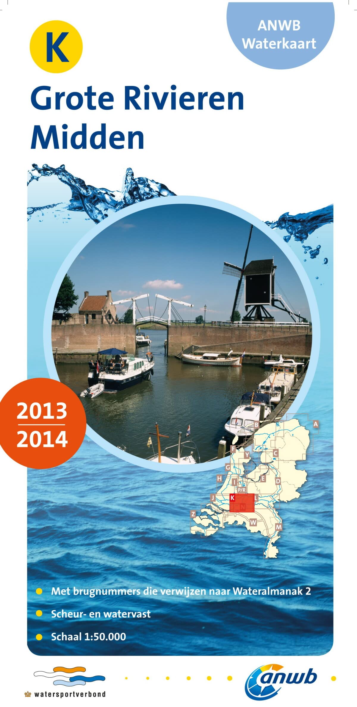 ANWB Waterkaart K Grote Rivieren Midden 2013/2014 Books
