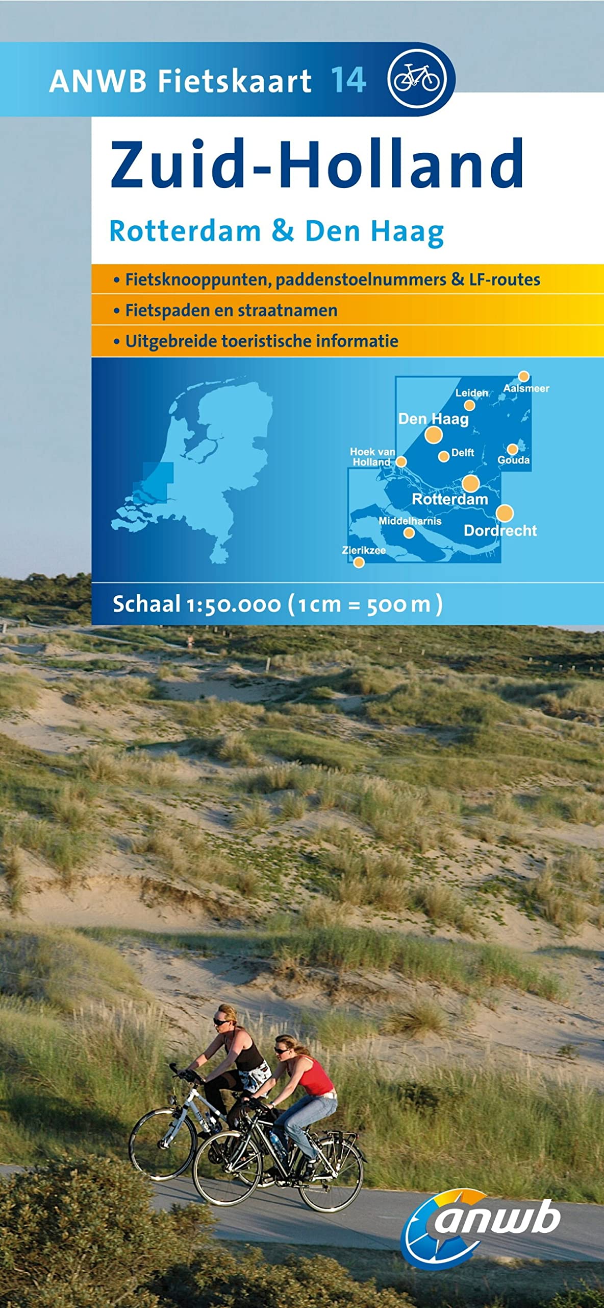 ANWB Fietskaart 14 Zuid-Holland 1 : 50 000 Hiking & Cycling