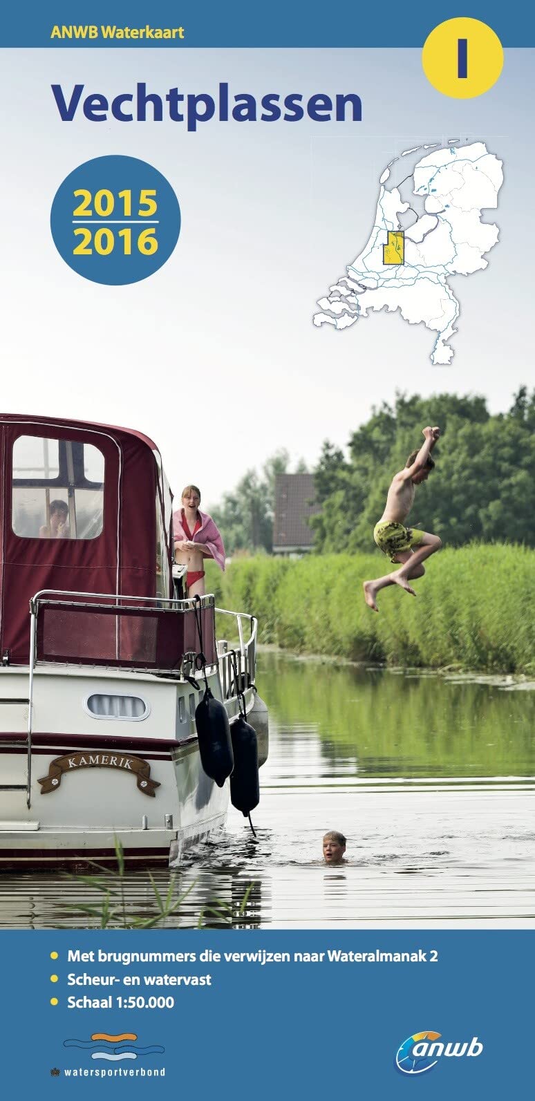 Vechtplassen 2015-2016: Met brugnummers die verwijzen naar Wateralmanak 2. Scheur- en Watervast (ANWB waterkaart (I)) Maps & Plans