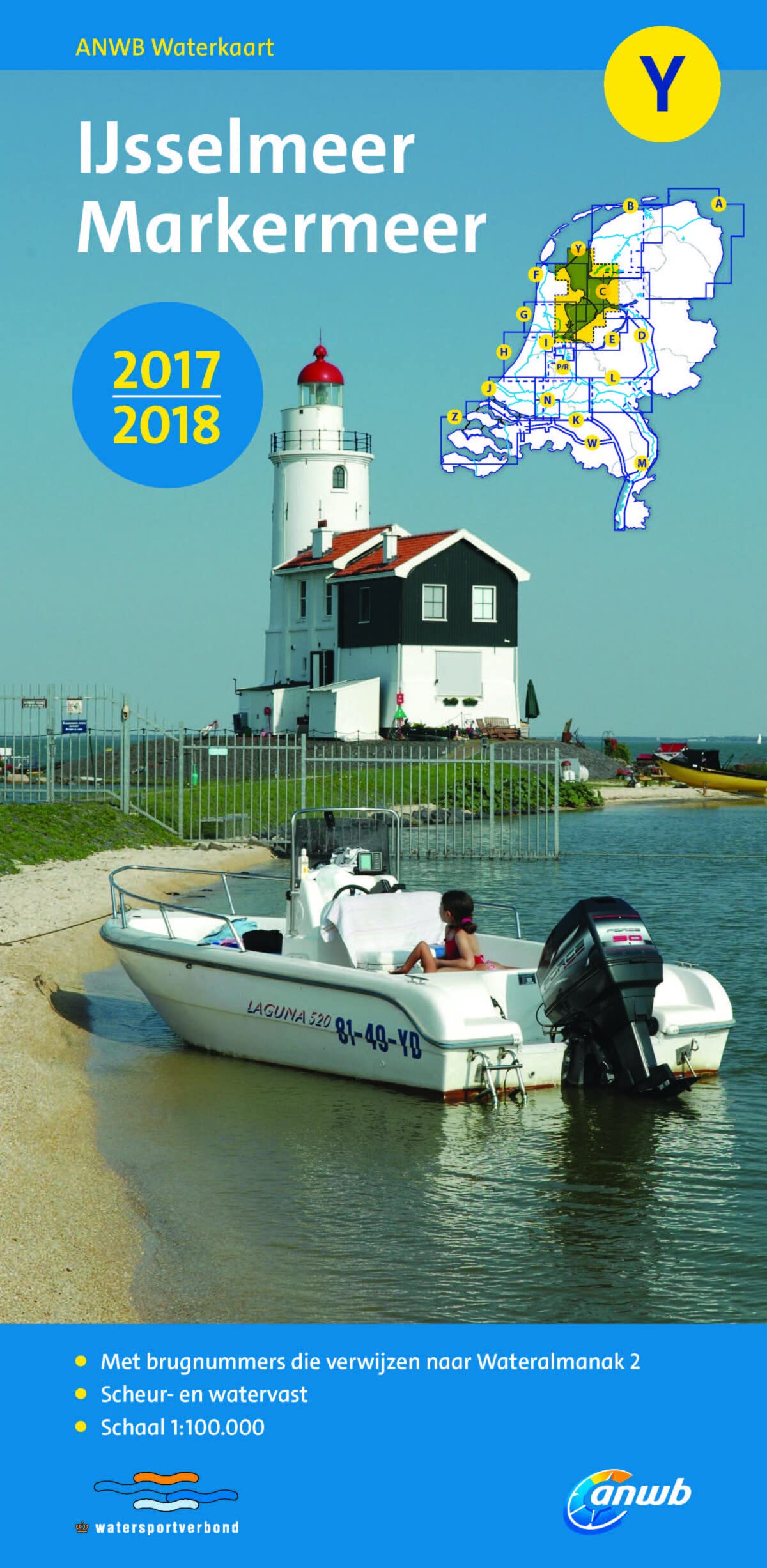 207/2018: Y Ijsselmeer 2017/2018 (ANWB waterkaart (Y)) Leisure, Home & Garden