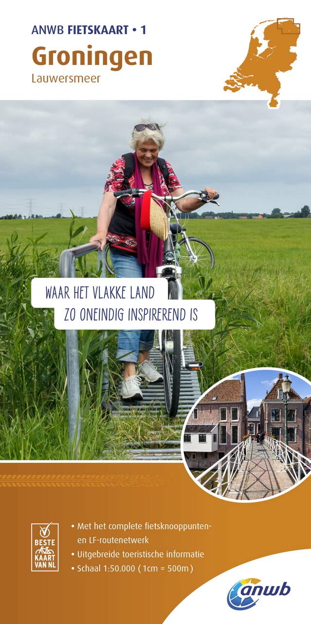 Radwanderkarte 01 Groningen, Lauwersmeer 1:50 000 Leisure, Home & Garden