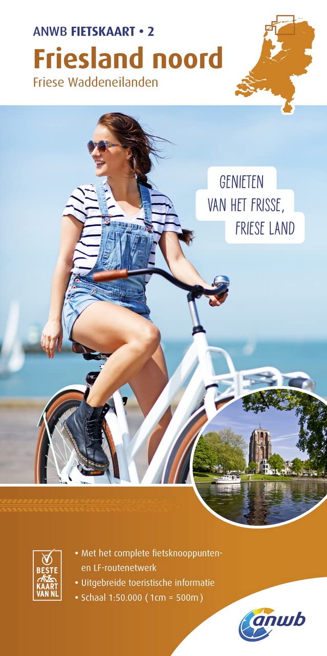 Radwanderkarte 02 Friesland noord, Friese Waddeneilanden 1:50 000 Leisure, Home & Garden