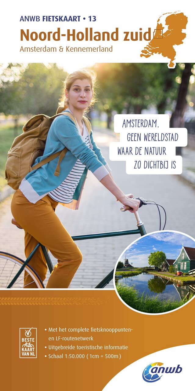 Radwanderkarte 13 Noord Holland zuid,Amsterdam & Kennemerland 1:50 000 Leisure, Home & Garden
