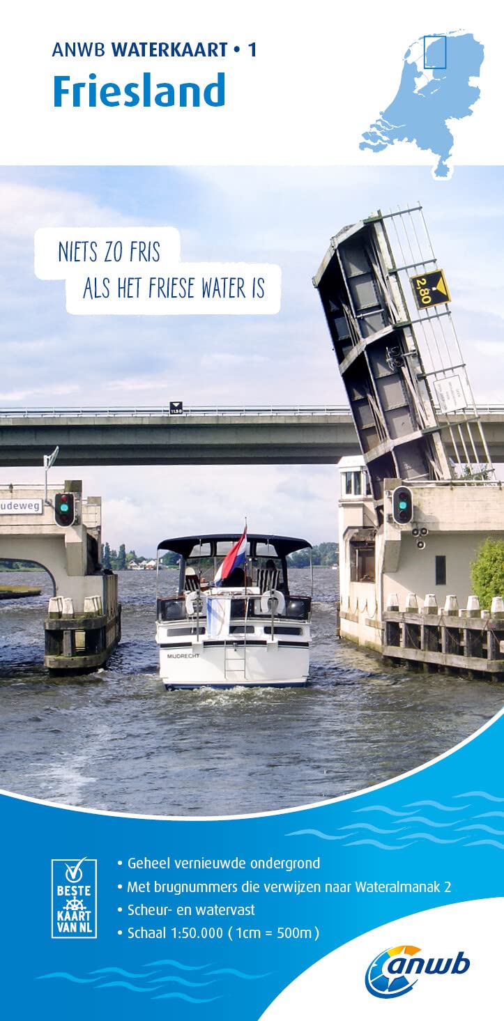 Friesland 1:50 000 Waterkaart: Waterkaarten (ANWB Waterkaart, 1) Leisure, Home & Garden