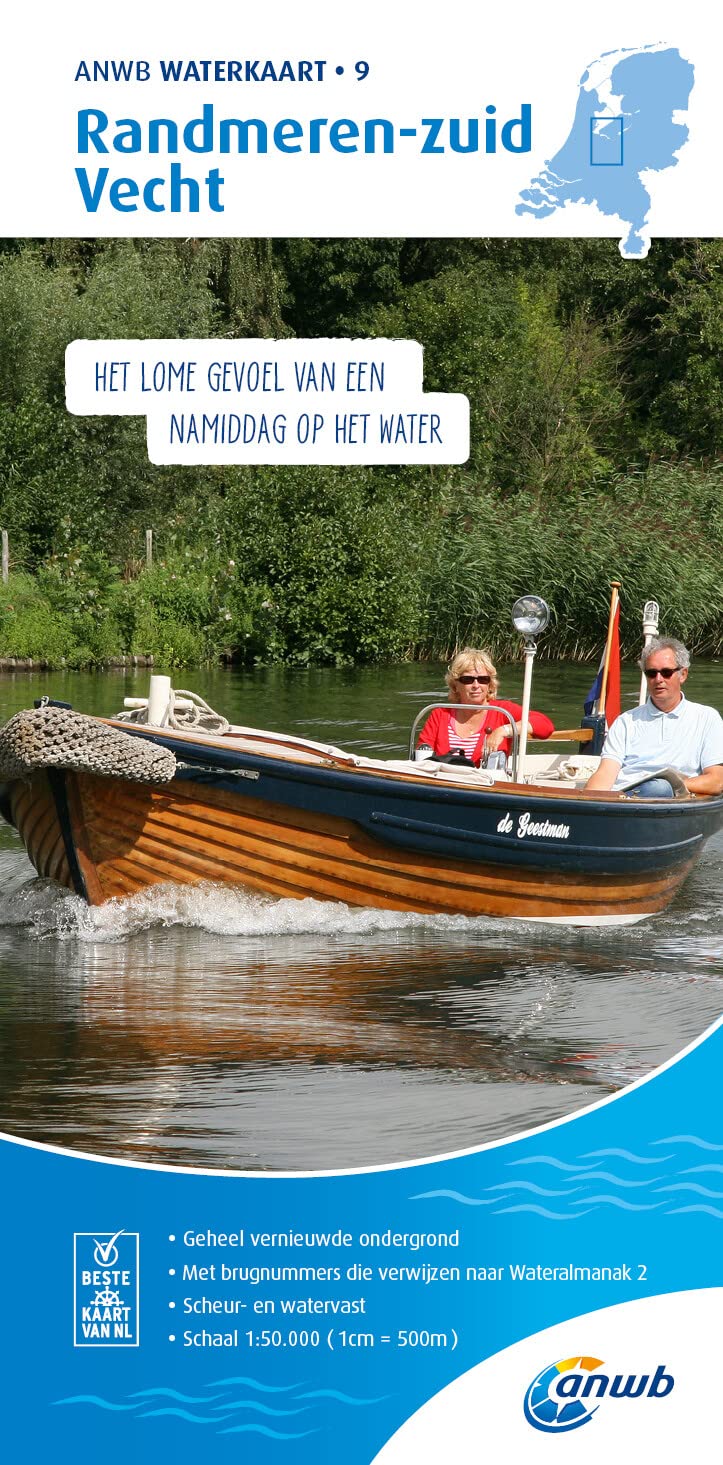 Randmeren-Zuid/Vecht 1:50 000 Waterkaart Leisure, Home & Garden