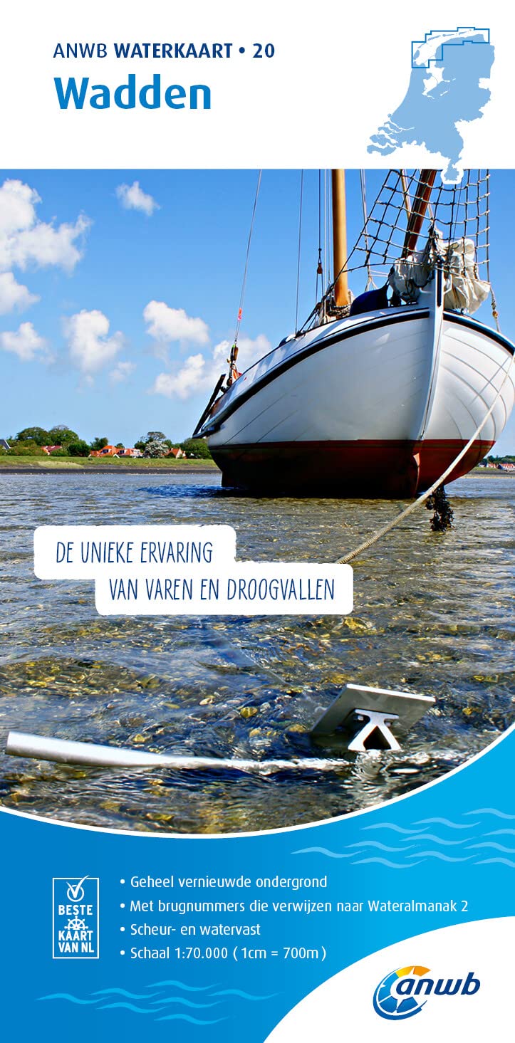 Wadden 1:70 000 Waterkaart: Waterkaarten (ANWB Waterkaart, 20) Leisure, Home & Garden