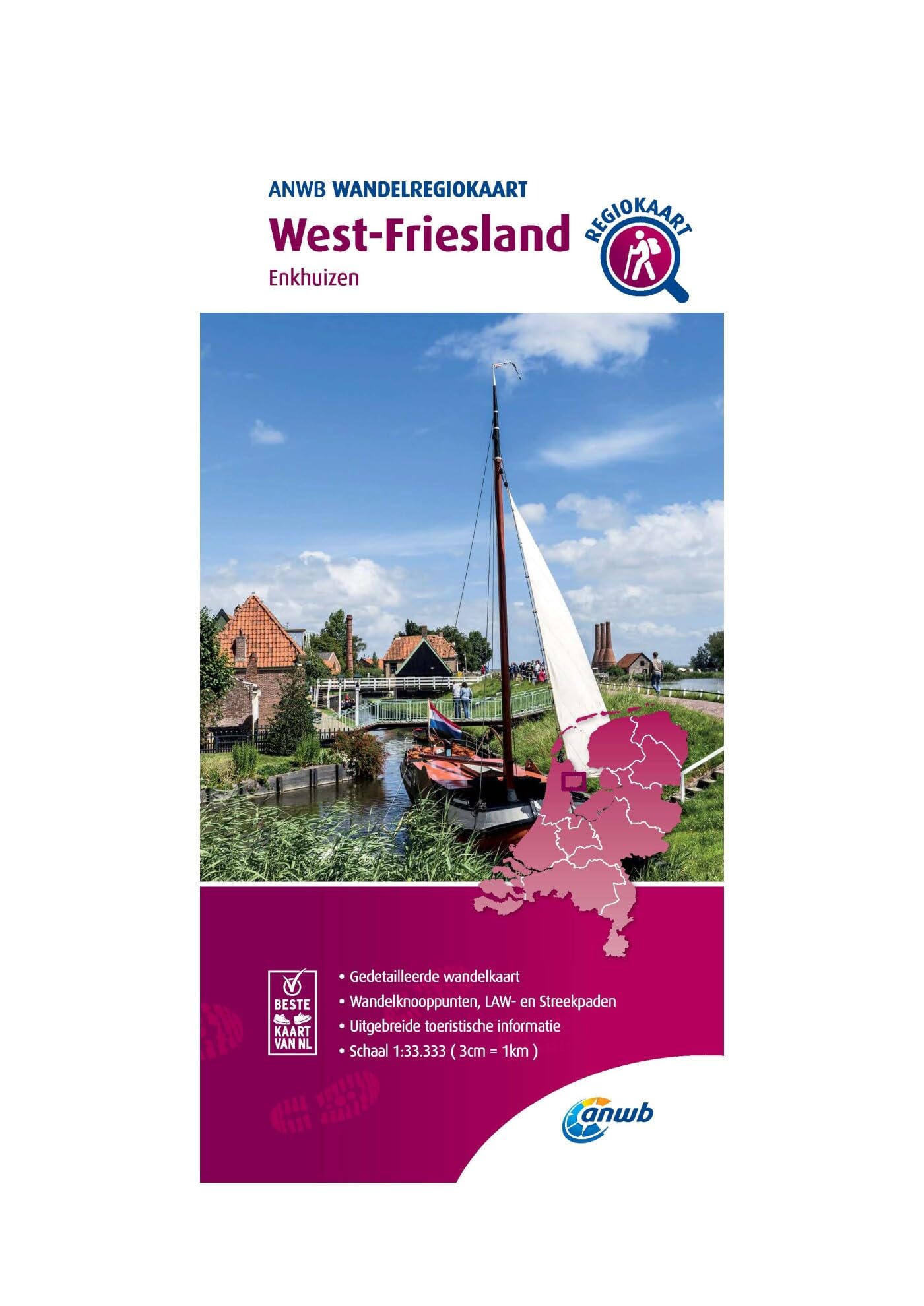 West Friesland ( Enkhuizen): Wandelregiokaart (Wandelregiokaarten) Leisure, Home & Garden