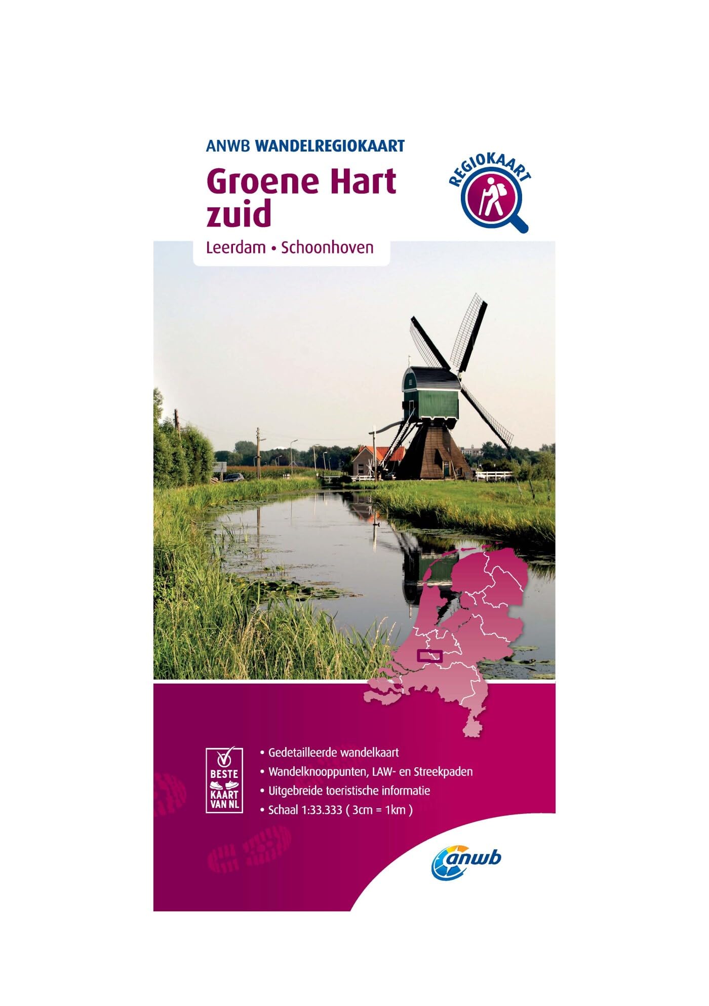 Groene Hart zuid (Leerdam/Schoonhoven); .: Wandelregiokaart (Wandelregiokaarten) Leisure, Home & Garden