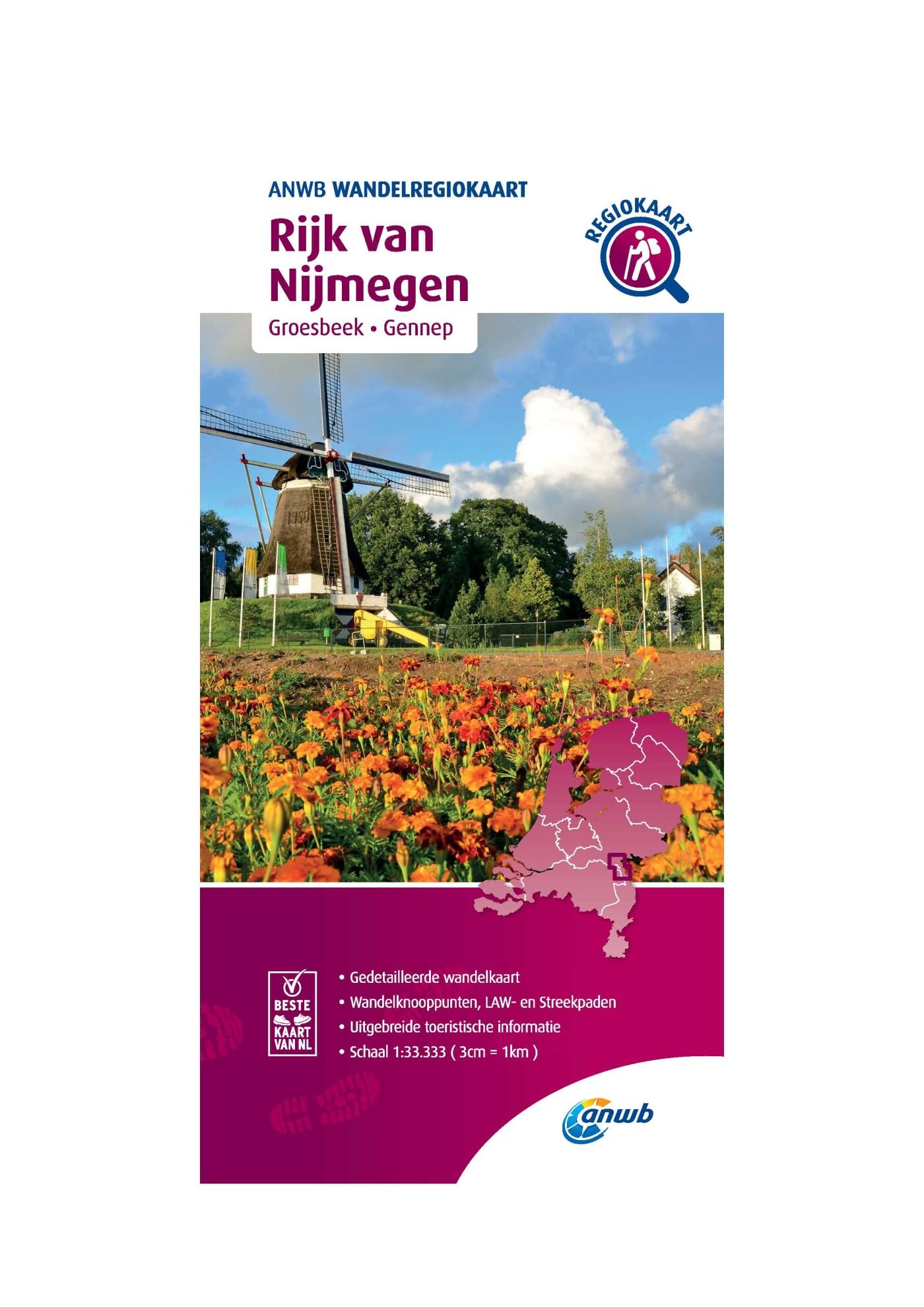 Rijk van Nijmegen (Groesbeek/Gennep): Wandelregiokaart (Wandelregiokaarten) Leisure, Home & Garden