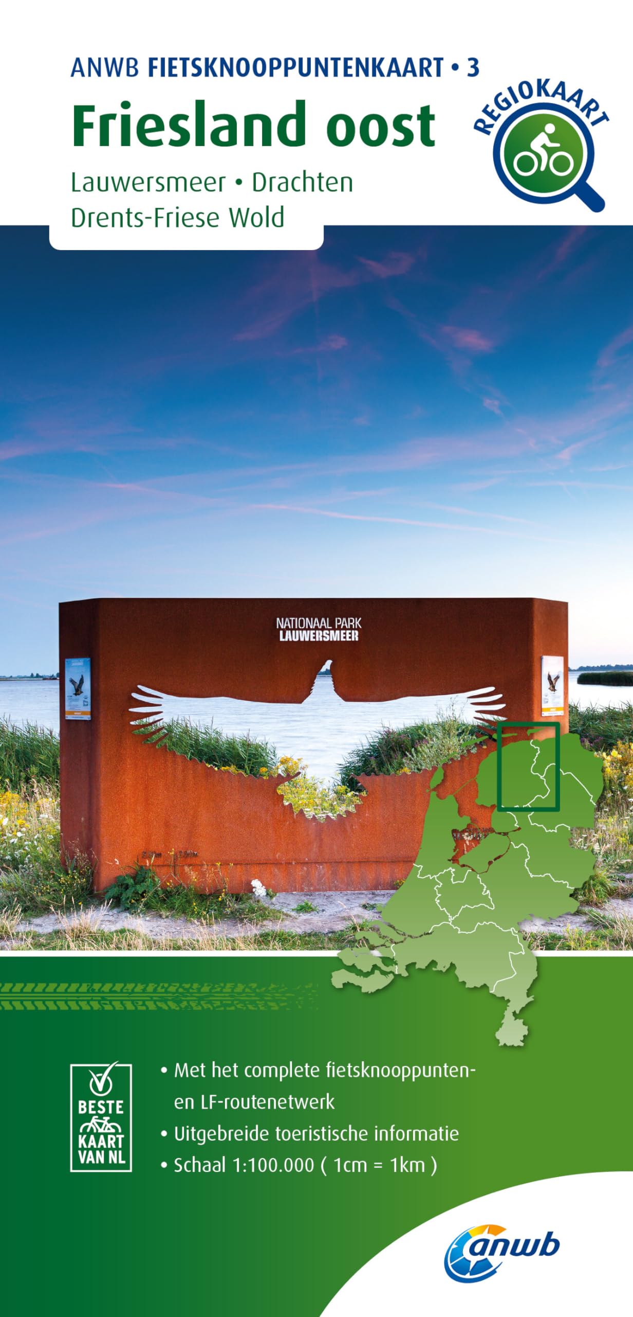 Friesland oost (Lauwersmeer / Drachten / Drents-Friese Wold) 1:100 000 Leisure, Home & Garden