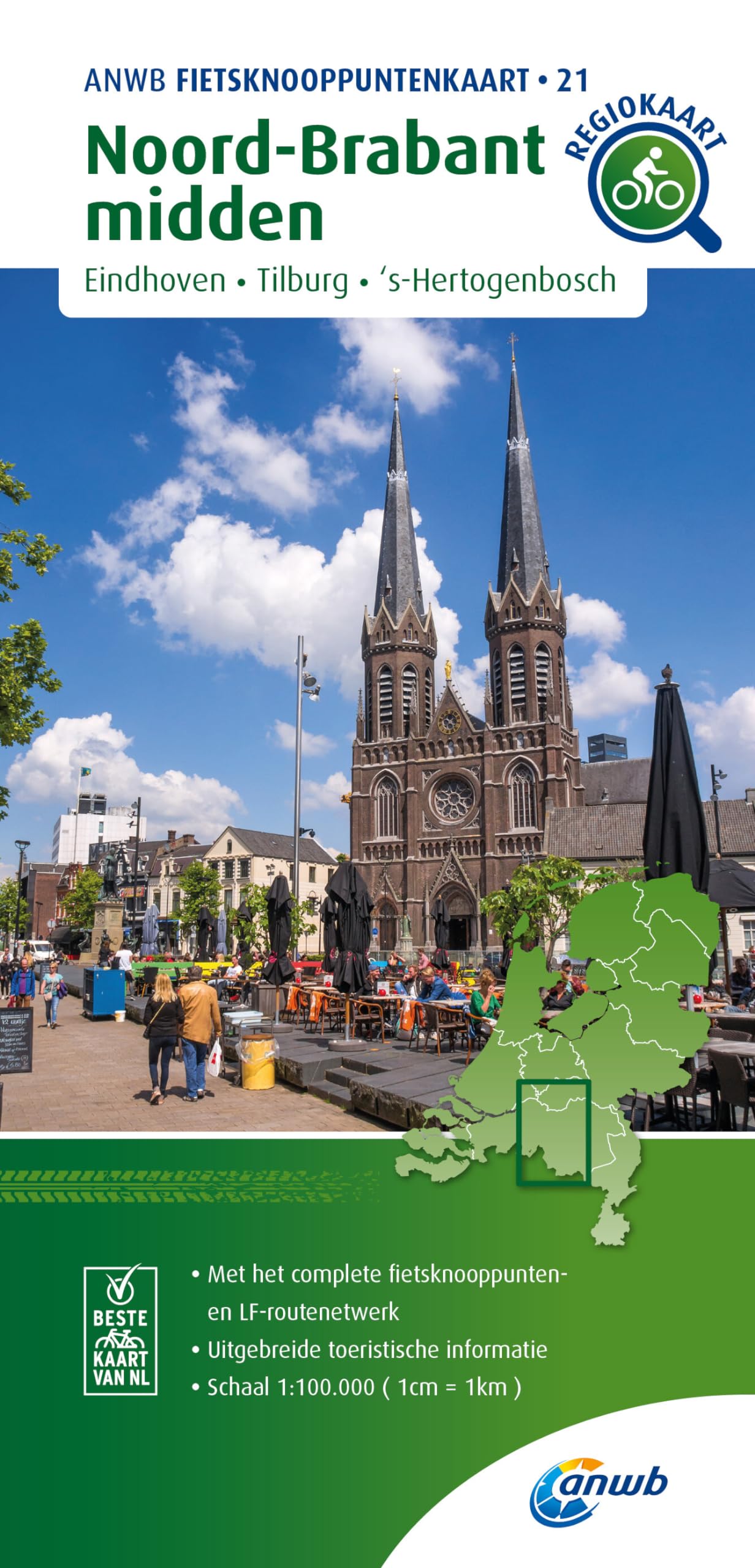 21 Noord-Brabant midden (Eindhoven/Tilburg/ 's-Hertogenbosch): Fietsknooppenuntenkaarten (Knooppuntkaarten, Band 21) Leisure, Home & Garden