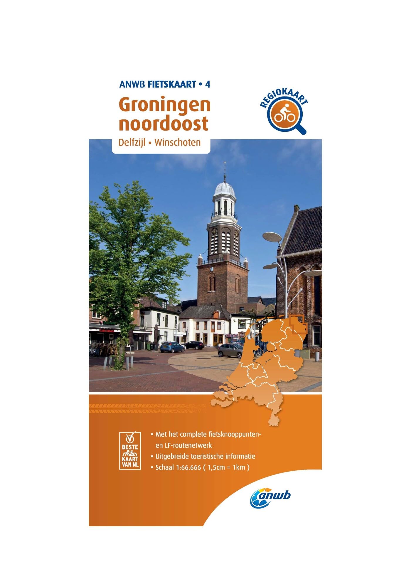 4 Groningen noordoost (Delfzijl/Winschoten): Fietskaart mit Radwegen (Fietskaarten, Band 4) Leisure, Home & Garden