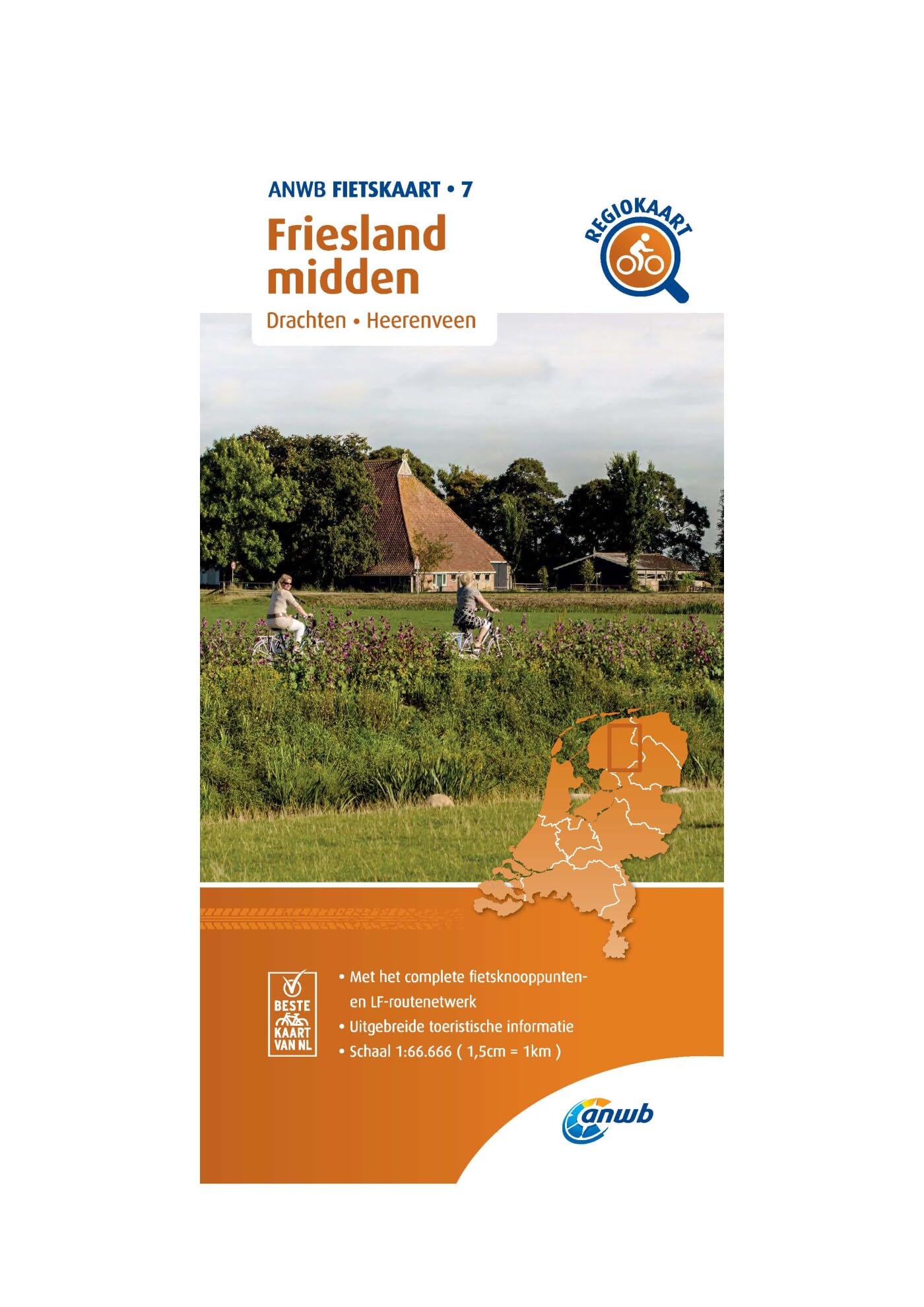 7 Friesland midden (Drachten/Heerenveen): Fietskaart mit Radwegen (Fietskaarten, Band 7) Leisure, Home & Garden