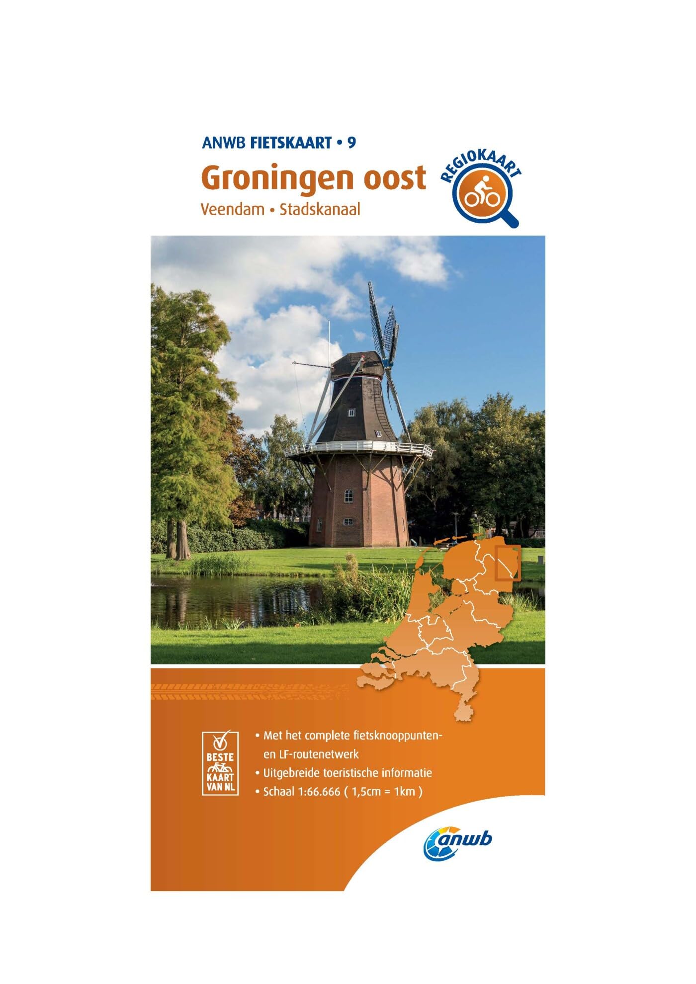 9 Groningen oost (Veendam/Stadskanaal): Fietskaart mit Radwegen (Fietskaarten, Band 9) Leisure, Home & Garden