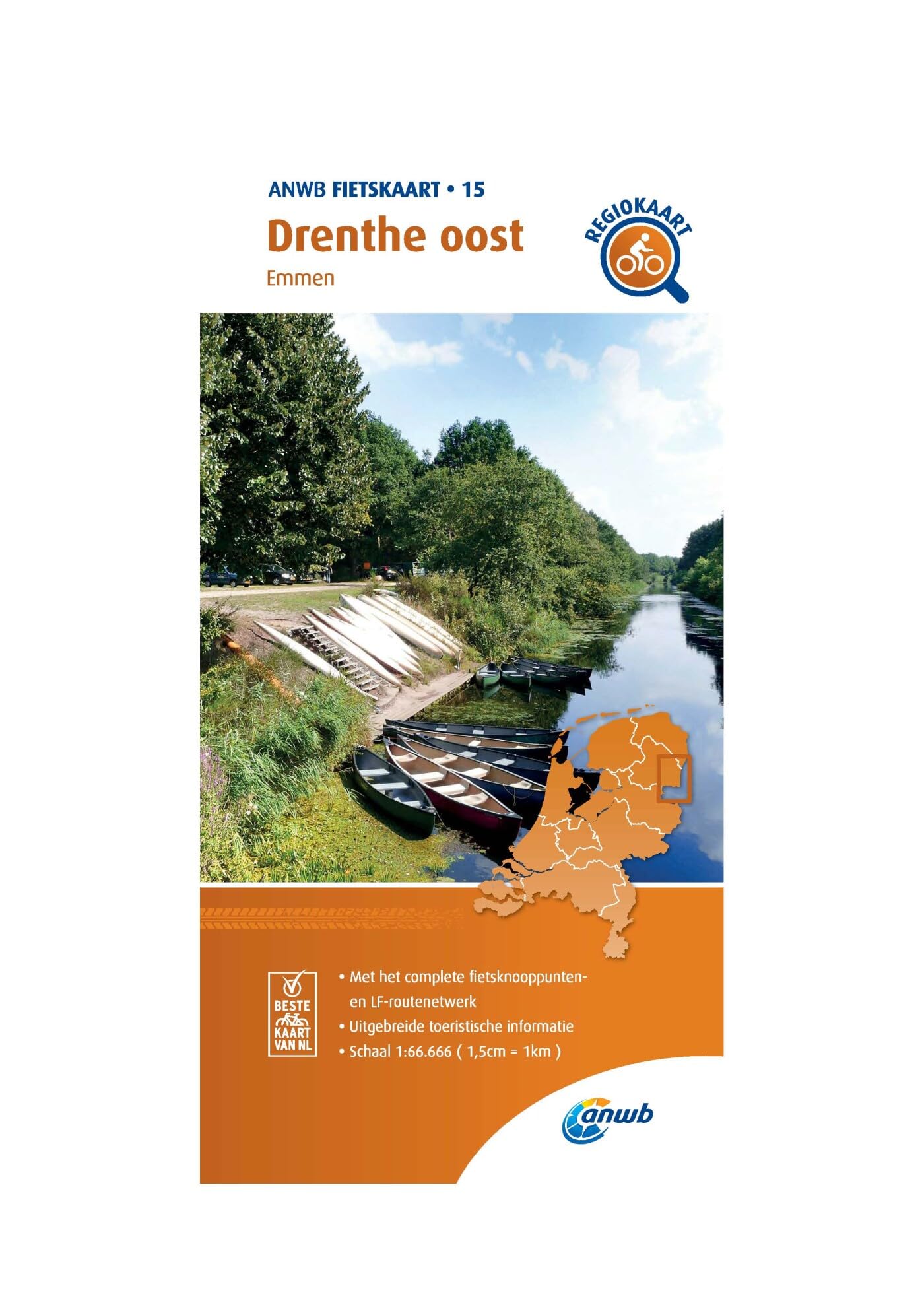 15 Drenthe oost (Emmen): Fietskaart mit Radwegen (Fietskaarten, Band 15) Leisure, Home & Garden
