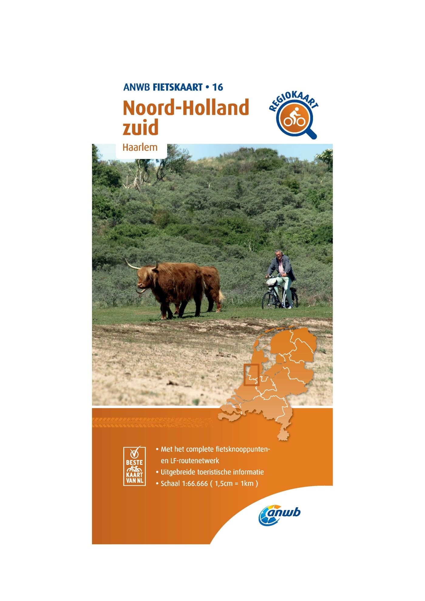 Noord-Holland zuid (Haarlem) 1 : 66 000: Fietskaart mit Radwegen (Fietskaarten, Band 16) Leisure, Home & Garden
