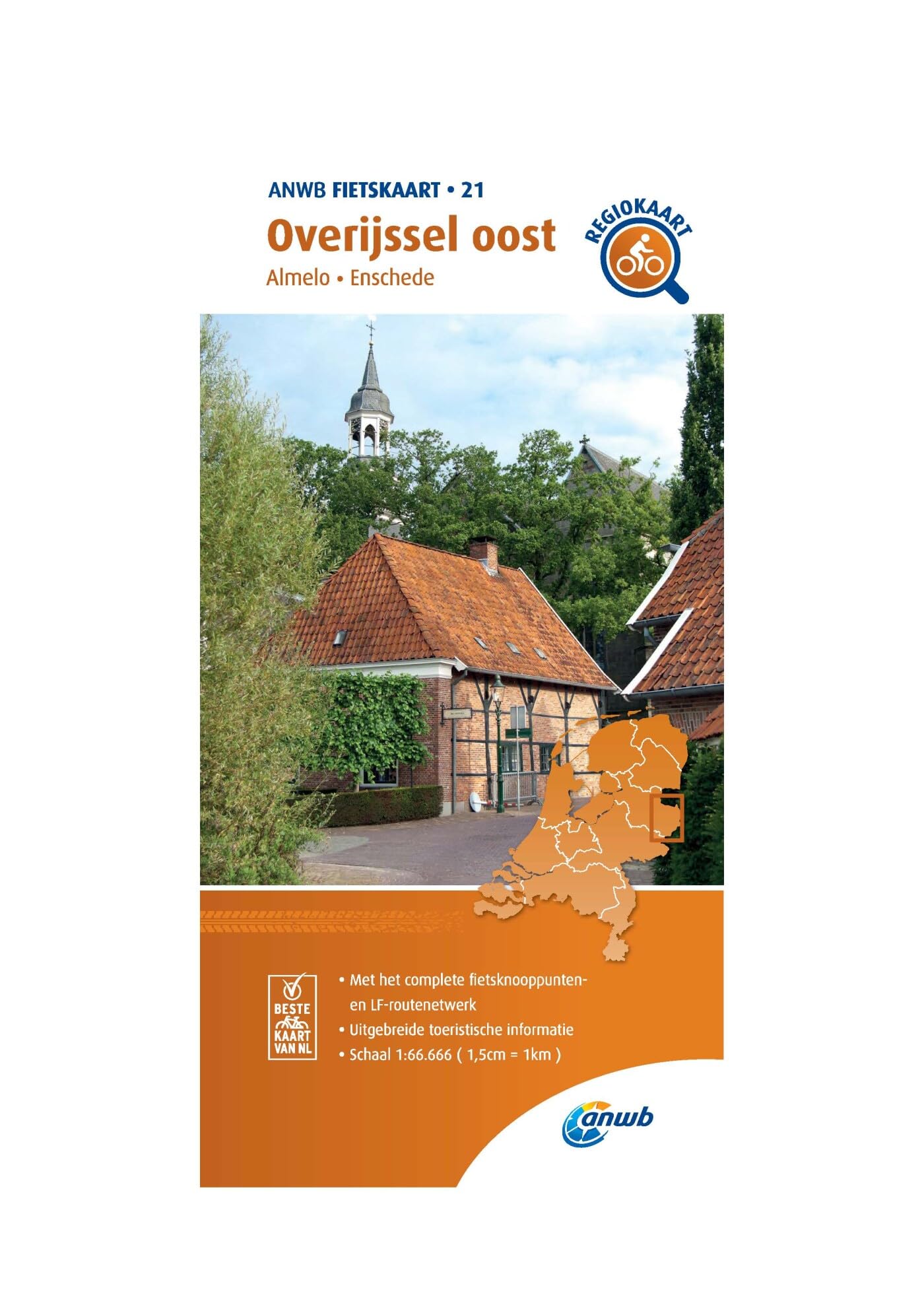 Overijssel oost (Almelo / Enschede) 1:66 000: Fietskaart mit Radwegen (Fietskaarten, Band 21) Leisure, Home & Garden