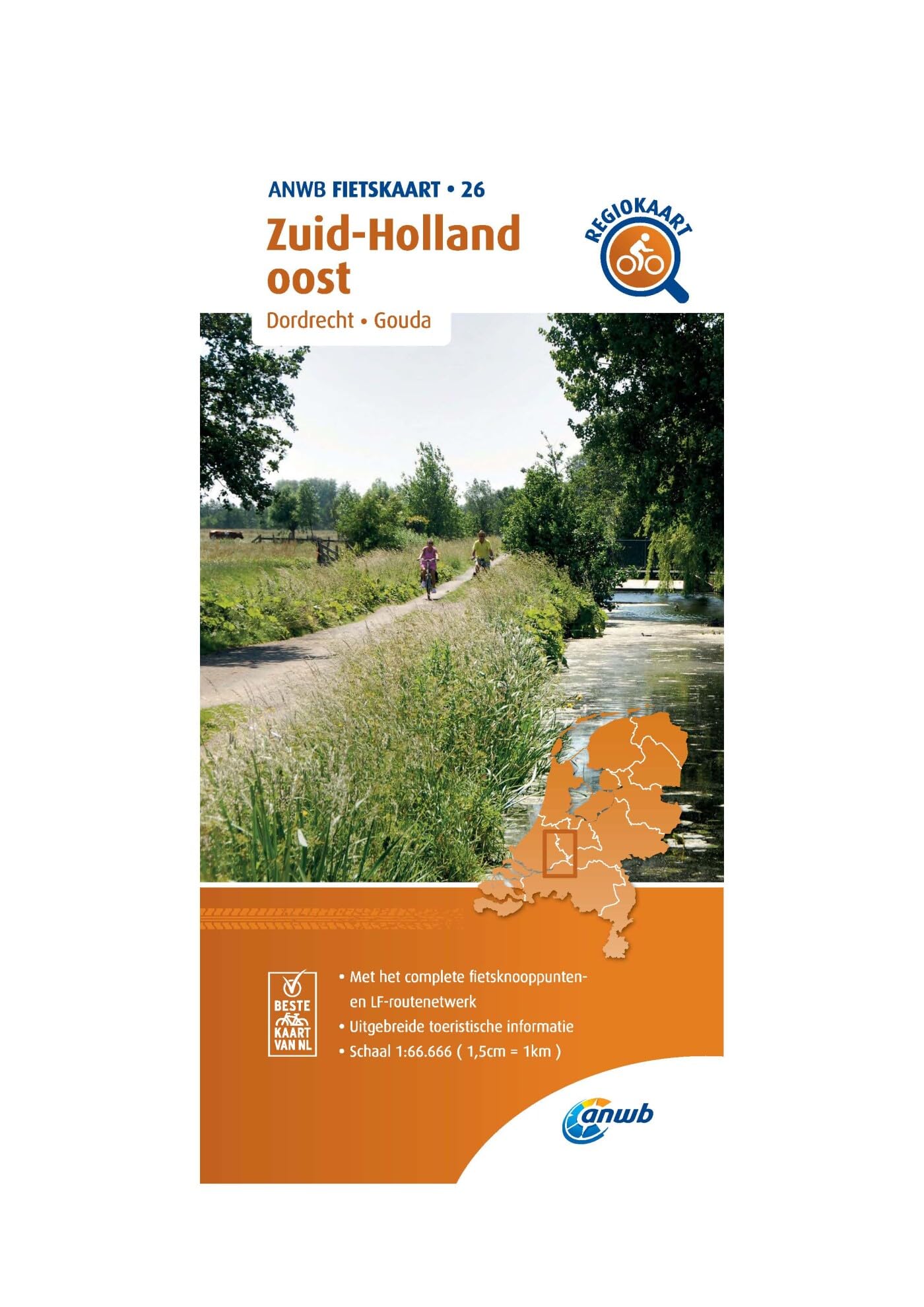 26 Zuid-Holland oost (Dordrecht/Gouda): Fietskaart mit Radwegen (Fietskaarten, Band 26) Leisure, Home & Garden