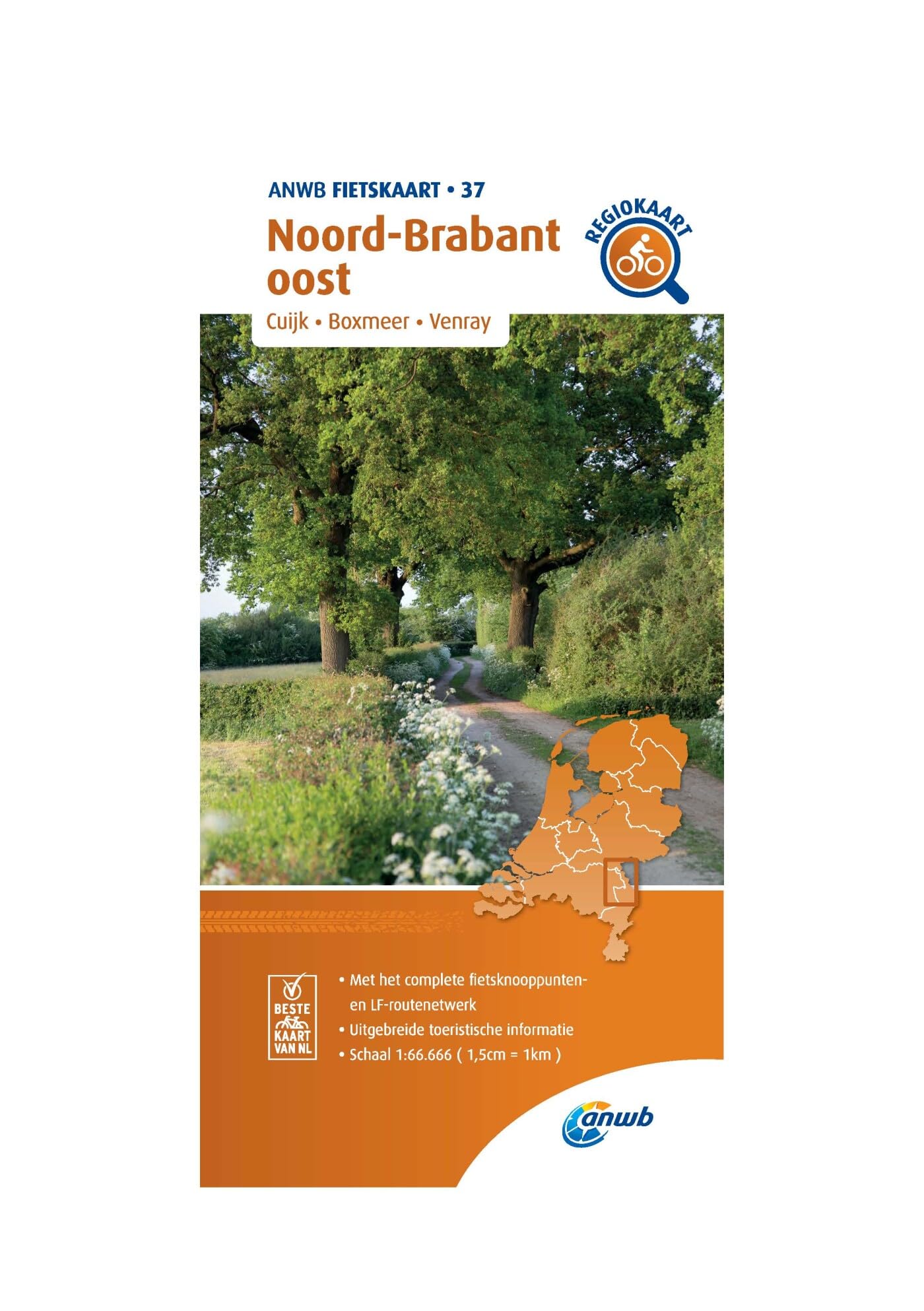 Noord-Brabant oost. Cuijk / Boxmeer / Venray. 1 : 66 000 Leisure, Home & Garden