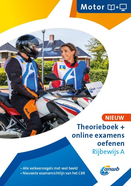 Theorieboek + onl. examens oefenen rijbewijs A mot book