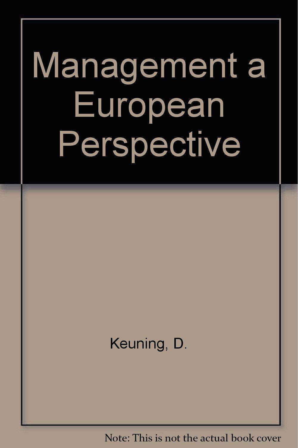 Product Image: Management a European Perspective