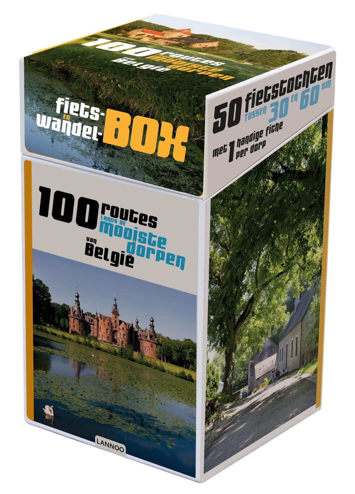 Box 100 routes langs de mooiste dorpen van België: fiets en wandelbox Leisure & Fun