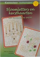 Bloemletters en kerstkaarten met borduren op papier book