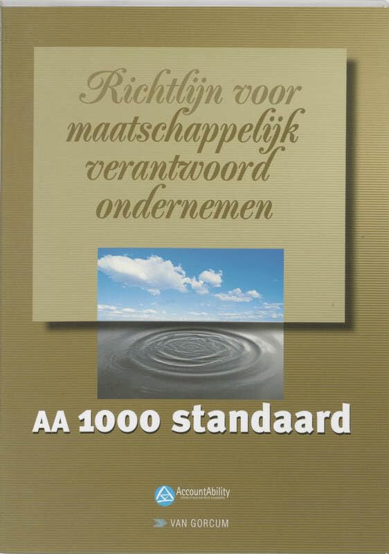 AA1000 STANDAARD: richtlijn voor maatschappelijk verantwoord ondernemen book