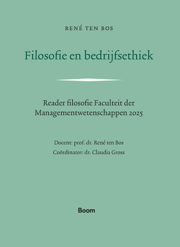 Reader Filosofie en bedrijfsethiek: Managementwetenschappen 2025 book
