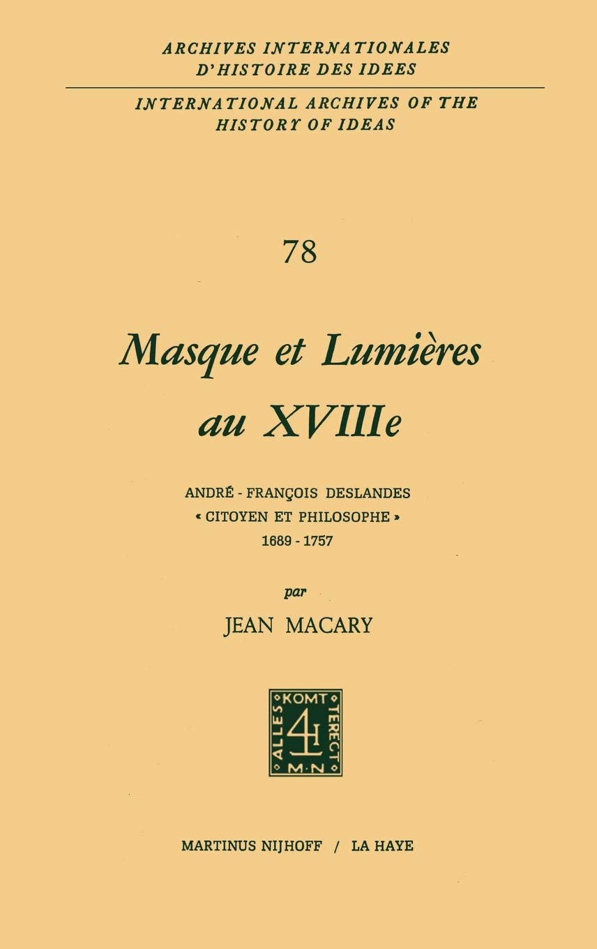 Masque et lumières au XVIIIième siècle Philosophy