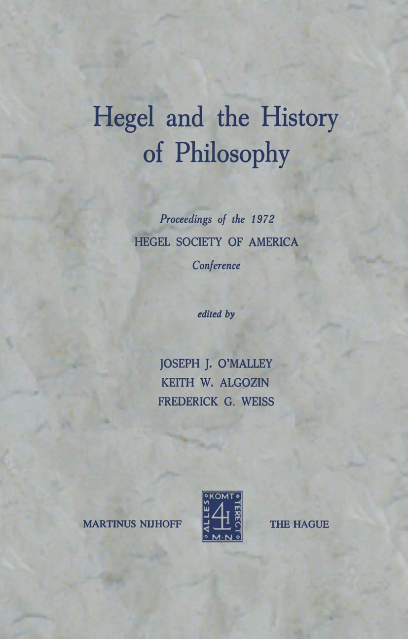 Hegel and the History of Philosophy Philosophy