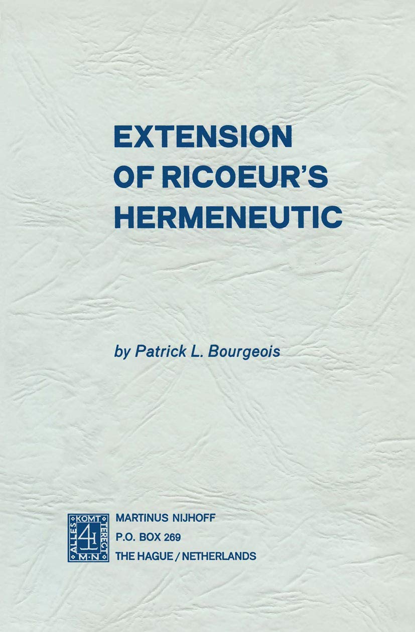 Extension of Ricoeur's Hermeneutic book