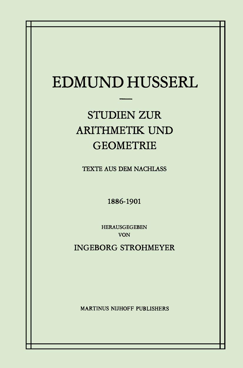 Studien zur Arithmetik und Geometrie Philosophy