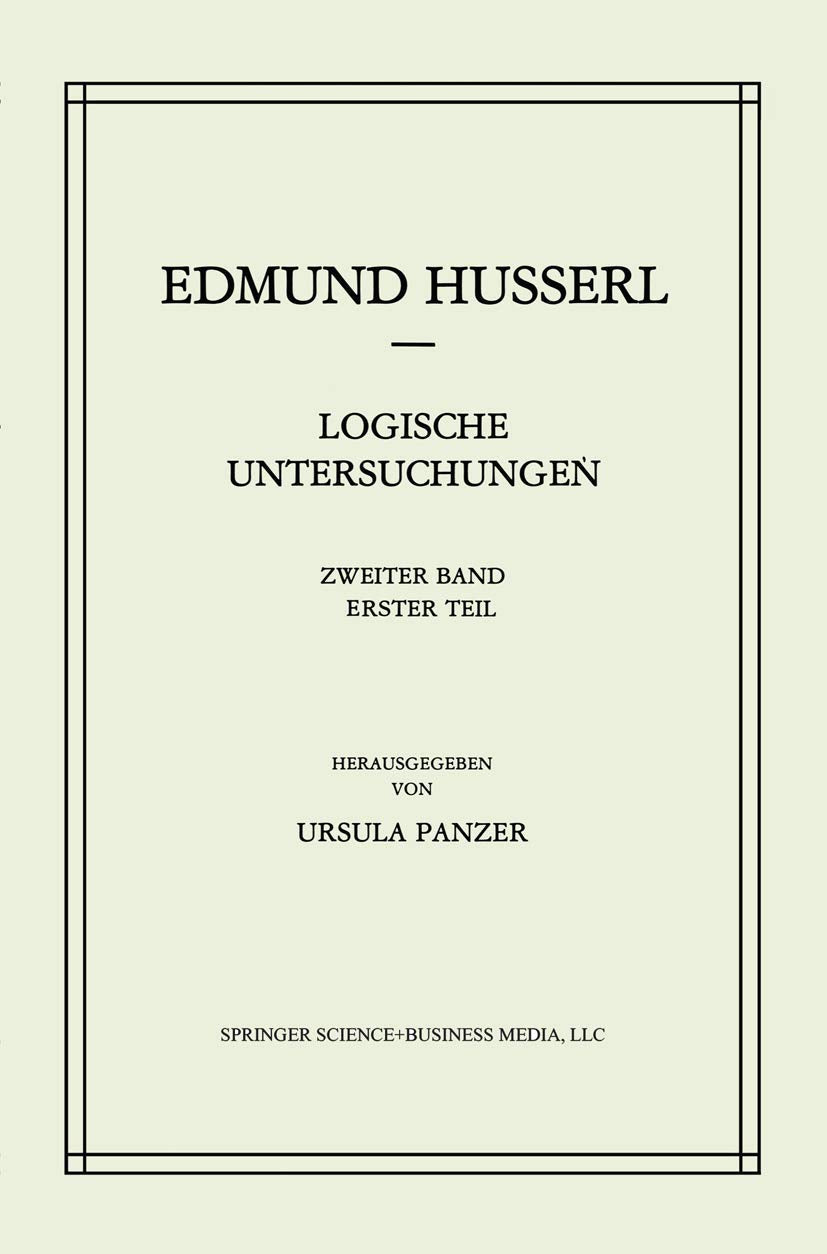 Logische Untersuchungen, Zweiter Band book