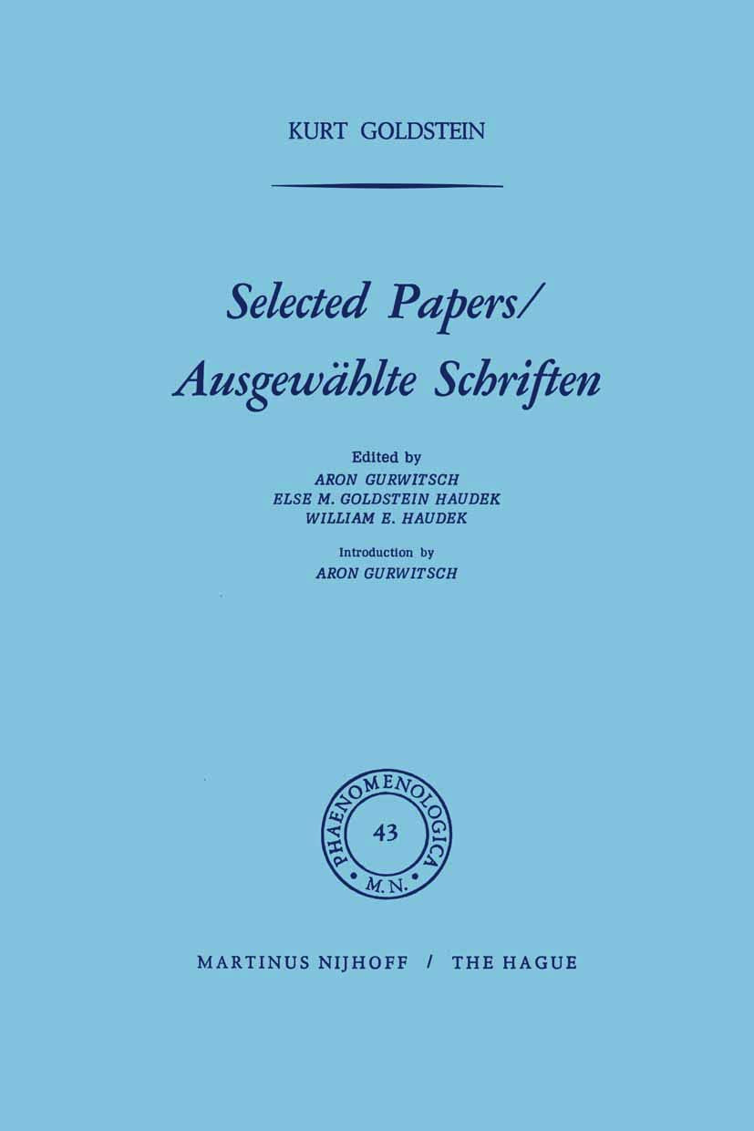 Selected Papers/Ausgewählte Schriften Philosophy