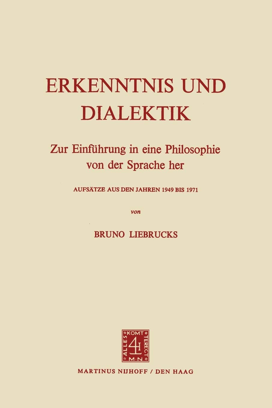 Erkenntnis und Dialektik Philosophy