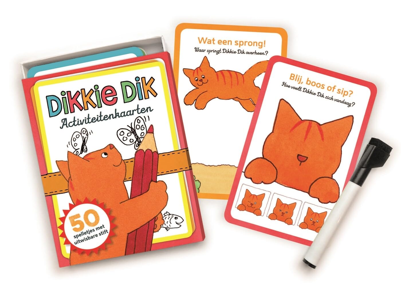 Activiteitenkaarten: 50 spelletjes met uitwisbare stift book