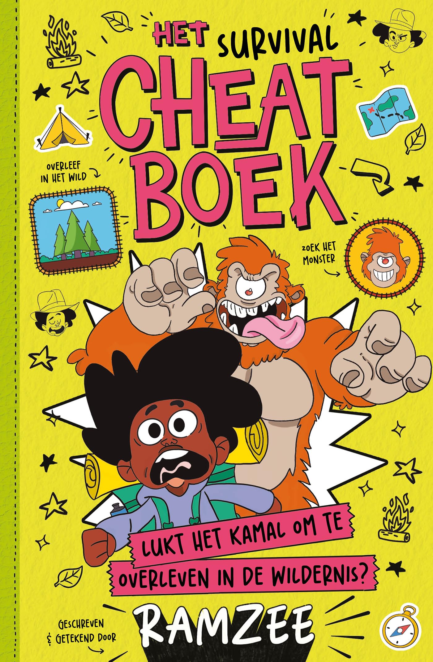 Het survival cheatboek: lukt het Kamal om te overleven in de wildernis? book