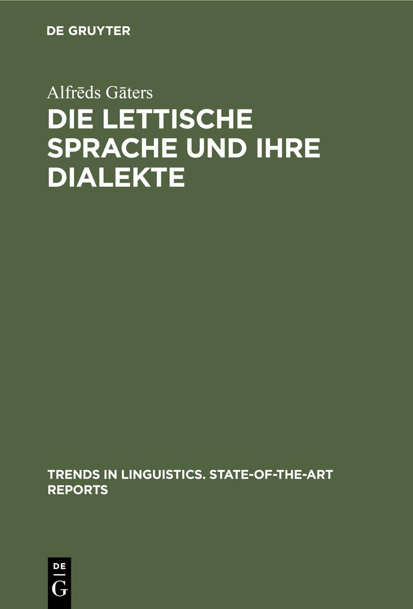 Die lettische Sprache und ihre Dialekte Social Sciences