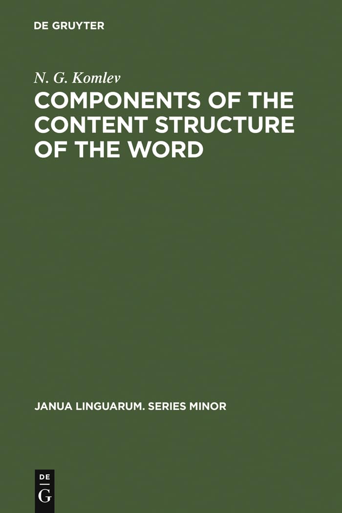 Components of the Content Structure of the Word Computer Science